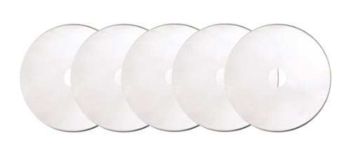 Fiskars 193730-1004 Straight Rotary Replacement Blades, 60mm, 5 Pack